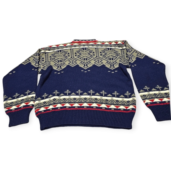 Vintage Obermeyer Wool Blend Juneau Fair Isle Matterhorn Ski Sweater - Picture 4 of 5